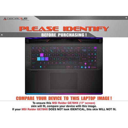 Decalrus - Protective Decal Skin Sticker for The MSI Raider GE78HX (17" Screen) case Cover wrap MSraider17_GE78-89