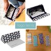 LAGO TERRA Premium Printed Foldable Triangular Glasses Case - Daisy Chain Blue