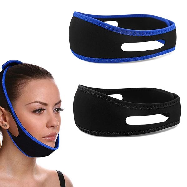 2pcs Anti Snore Chin Strap, Adjustable Stop Snoring Devices, Flexible Adjustable Anti Snoring Devices, Stop Snore Chin Strap, Comfortable Natural Snoring Solution for Men Women Enhanced Night Sleep