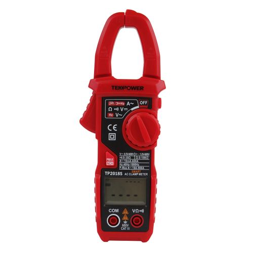 TekPower TP2018S AC/DC Voltage AC Current Non Contact Voltage Detection NVC Resistance Clamp Meter Multimeter (TP2018S)