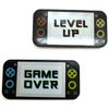 ToyPlaya Handheld Game Device Shape Glitch Super Large Size Erasers, Level Up, Game Over (2 pcs)