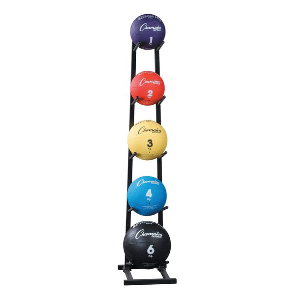 Champion Sports MBR1 Medicine Ball Tree Black, 14 Inch L X 11 Inch W X 52 Inch H