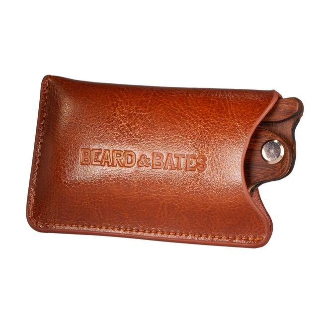 Beard & Bates | Genuine Leather Pouch - for The Sandalwood Switchblade | Protective Accessory Case for Wooden Comb (Pouch ONLY!!)