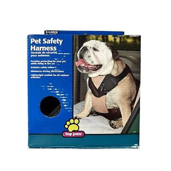 Pet Safety Harness Top Paw New in Box XL 80-150 lbs Tether Included