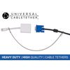 Universal CableTether - Heavy Duty Custom Length Cable Tethers (10 Pack) - Do-It-Yourself, Adjustable, Tamper-Resistant - Secure Conference Room Computer Display Adapters and Mac Adapters
