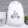 'Man On A Scooter' Laundry/Washing/Storage Bag (LB00028722)