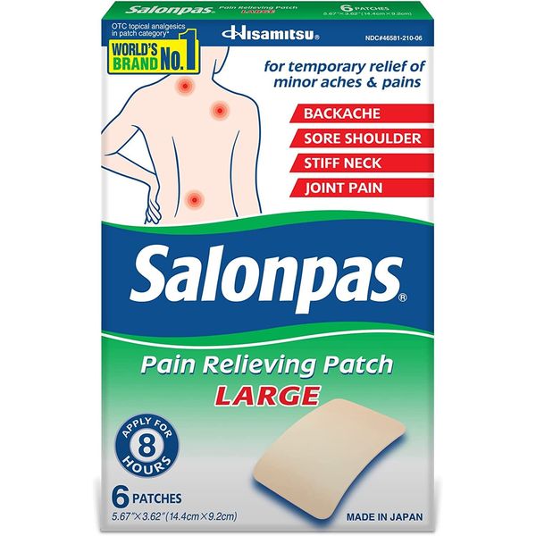 SALONPAS Large Pain Relief Patches - 6 Patches