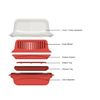 Cook's Essentials 6-Piece Microwave Multi-Cooker, RED