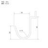 Perforated Board, Double J Hook, P30 [1 piece]