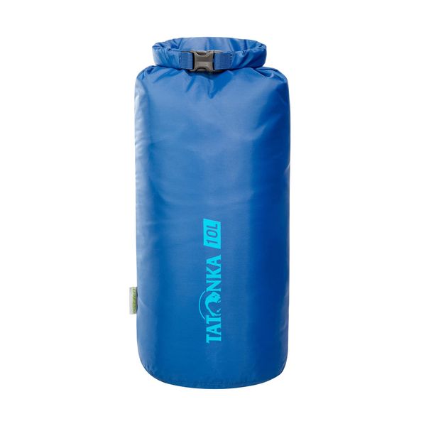 Tatonka Dry Sack 10 L Waterproof Pack Bag with Roll Closure and Buckle Made of Recycled Polyester 10 Litre Volume (Blue)