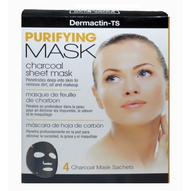 Dermactin-TS Pore Refining Charcoal Sheet Mask 4CT 2PK