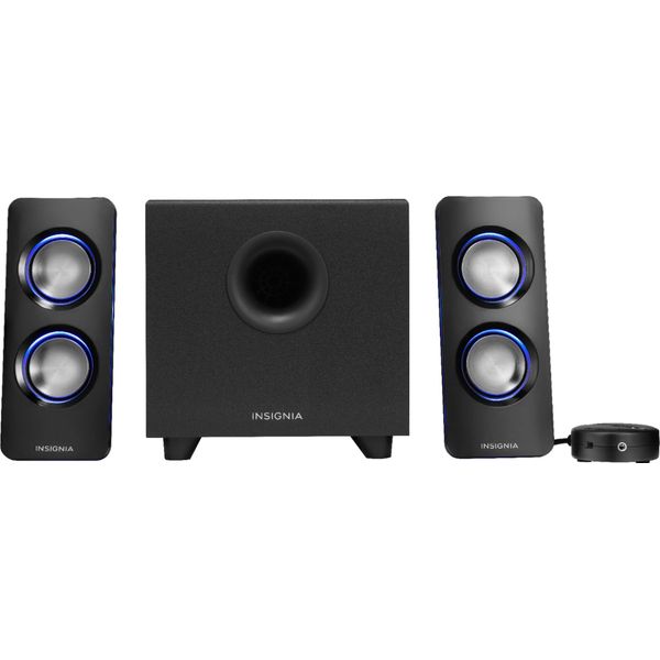 Insignia- 2.1 Bluetooth Lighted Speaker System (3-Piece) - Black