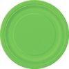Solid Lime Green Round Paper Dinner Plates (22cm) 16 Count - Sturdy & Elegant for Parties and Events