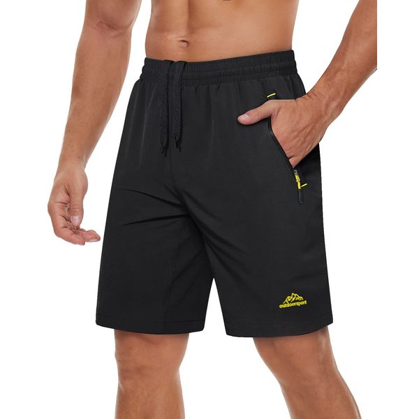 TACVASEN Workout Shorts Men Outdoor Shorts Men Quick Dry Shorts Men Hiking Shorts Men Running Shorts Summer Beach Shorts with Pockets