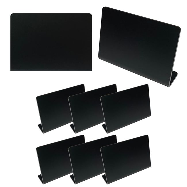 8pcs Mini Chalkboard Tabletop Plates | Size: 74x52mm | Black Board | Made in Japan