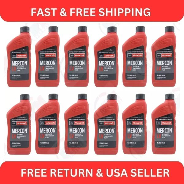 Motorcraft Mercon LV Automatic Transmission Fluid 12 Quarts Pack (For Ford)