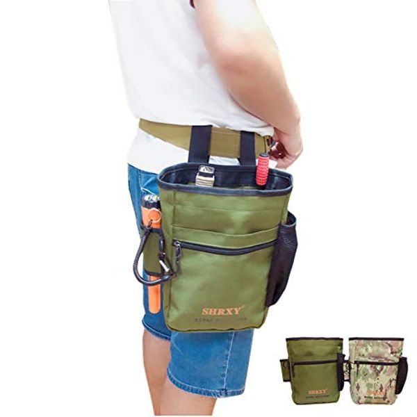 Super detesir Pointer Metal Detector Find Bag Detecting Digger Tools Bag Waist Pack Pouch for PinPointer Garrett Xp ProPointer (Green)