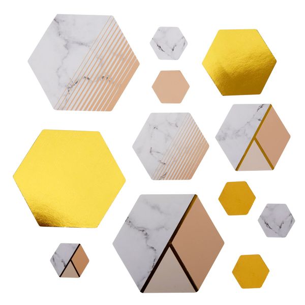 Neviti 772683 Colour Block Marble Table Scatters, Peach
