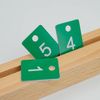 ABS Plastic Numbered Tags Rectangle Key Tag ID Tags Number Disc with Hole (1-100, Green)