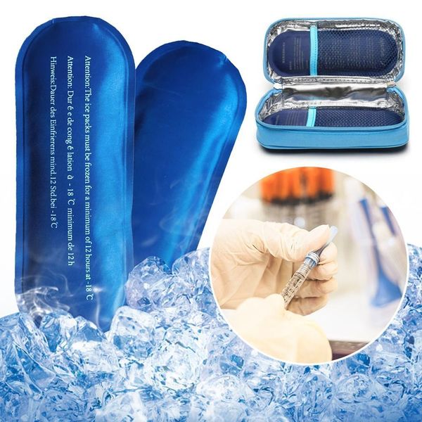 Travel Case Medicla Cooler Cold Gel Insulin Cooling Bag Pill Protector Ice Pack