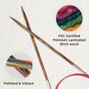 KnitPro 80 cm x 3.75 mm Symfonie Fixed Circular Needles, Multi-Color