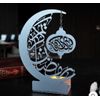 ramadan decoration. silver Ramadan Mubarak Metal Candle Holder