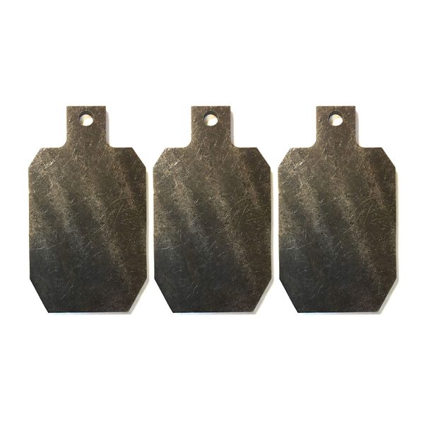 Magnum Target 12in.Tall IDPA/IPSC Steel Targets - 3/8in. AR500 Targets - 3pc. Metal Gong Set