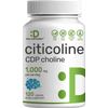 Citicoline CDP Choline 1000mg 120 Caps supports Brain Cognitive Function