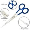 Professional Hairdressing Scissors Hair Cutting Scissors Shears for Barber Salon Home - with Antibacterial Comfort Rubber Grip 100% Stainless Steel (Blue)