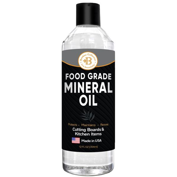 Food Grade Mineral Oil - 12oz Cutting Board Oil - Butcher Block Oil to Maintain Wood Cutting Board Conditioner, Protects and Restores Wood, Bamboo, and Teak Cutting Boards and Utensils. by: Bambüsi