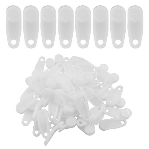 Verkelly 200 Pcs Traverse Rod Slides, Plastic Curtain Track Glider Hooks for Window and Shower Curtains