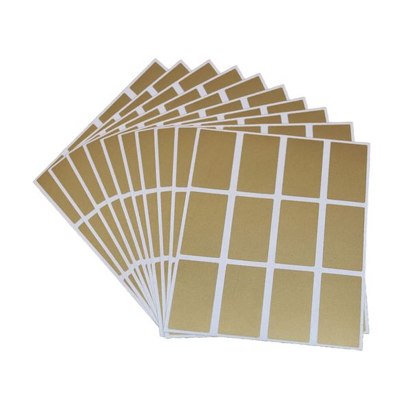 HCRXVV Rubbellose Selber Machen 120pcs Rubbelkarten Zum Selber Beschriften,42 * 23mm Gold rubbelaufkleber rubbelsticker Fake Rubbellose für Schwangerschaft Verkünden, Ihr werdet oma und opa