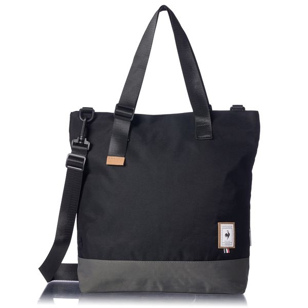 le coq sportif Water Repellent, Antibacterial, Deodorant, Andily, Bi-Color, 2-Way Tote Bag, Black