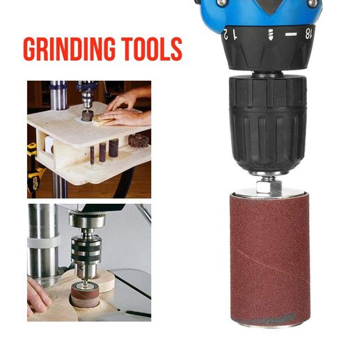 Drum Sander Kit, 20pcs Spindle Sanding Drum Sander Tool Kit Set with Case for Drill Press for Home Improvement Hobbies Carpentry