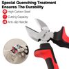 Sharp-tec 3pc Pliers Set: 8" Wire Cutters, Long Nose & Combination Pliers - UK Professional Tool Set