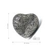 Well Blessed Small Dotted Heart Keepsake Urn For Ashes. (Black)