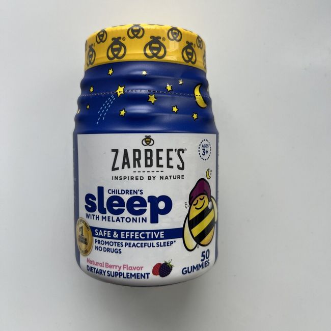 Zarbee’s Kid’s Sleep Gummies w/Melatonin Drug Free Non Habit Forming Berry 09/25