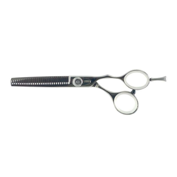 Cricket Logo Gold Series Pro 30T Thinning Shear Professional Stylist Barber Hair Cutting Scissors, Texturizing, Removing Bulk, Stainless Steel, Convex Edge. Includes a Hair Dryer Gift