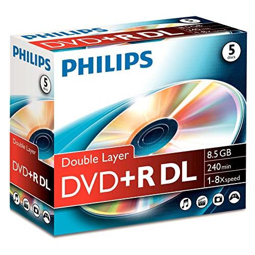 Philips DVD+R DR8S8J05C - DVD+R DL 8.5 GB, 240 min, speed 8x