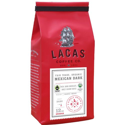 Lacas Coffee Company Fair Trade Organic Mexican Dark - Chiapas Medium Fine 12 oz.