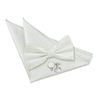 DQT Solid Check Formal Wedding Tuxedo Bow Tie Pocket Square & Cufflinks Set for Men in White
