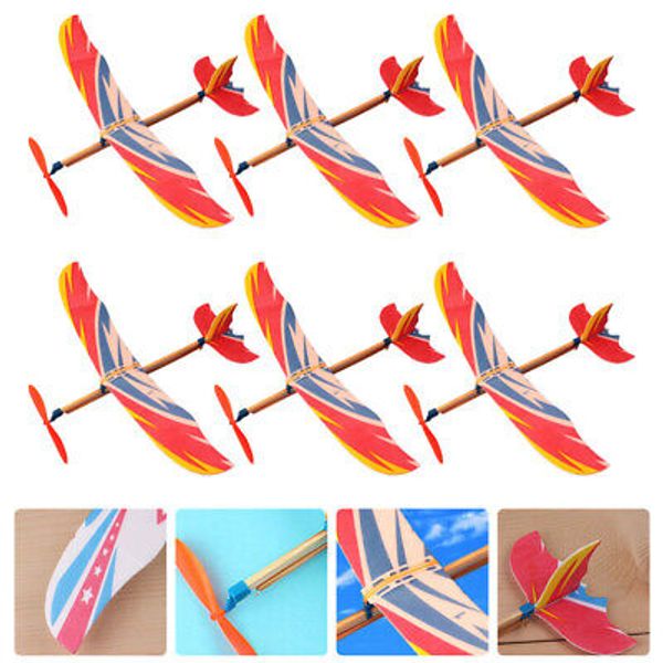 6X DIY Airplane Toys Flying Glider Planes Educational Plaything Toys Child Kid