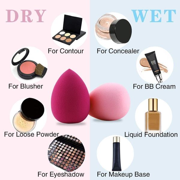 Fenny's Creations Water Drop Soft Beauty Makeup Sponge Cosmetic Puff Women's Blending Foundation Powder Puff Sponge Make Up Tools Set of 3