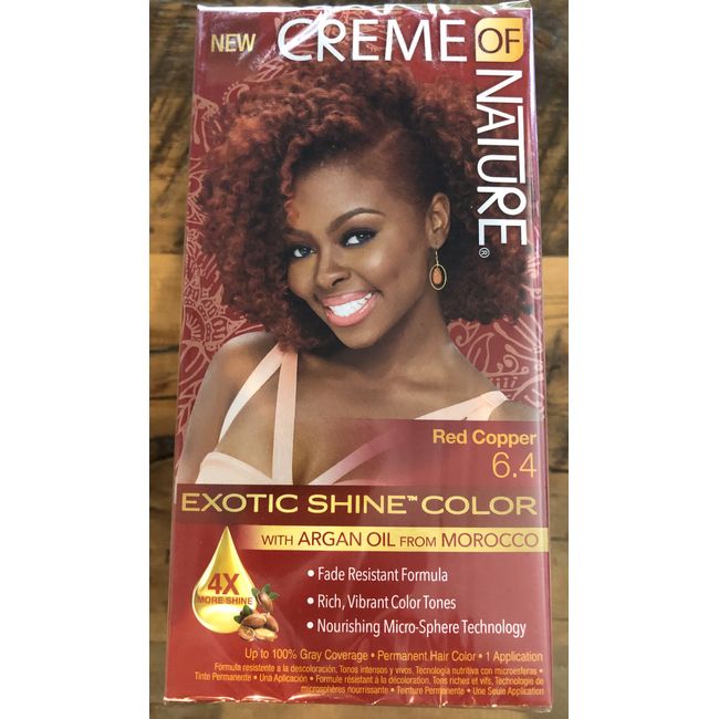 Creme Of Nature Color #6.4 Red Copper Exotic Shine - THREE PACK new