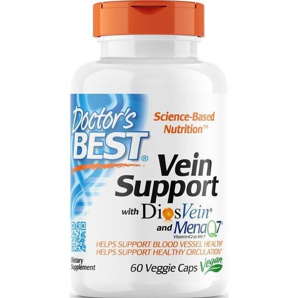 Doctor's Best Vein Support with Diosvein and Menaq7 60 Veg Caps