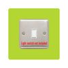 Single Light Switch Surround | Square | Acrylic Back Panel or Finger Plate | Plug, Font Colour:Lime Green
