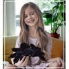 Puzzled Black Spider Plush, 7 Inch Collectible Decorative Big Eyes Tarantula Stuffed Toy Soft Take A Long Plushie Pillow Squishes Washable Cushy Mini Doll Creepy Crawlies Themed Kids Toys & Games