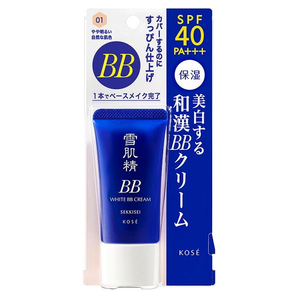 Kose Sekkisei White BB Cream 01, slightly lighter, natural skin tone, 30g