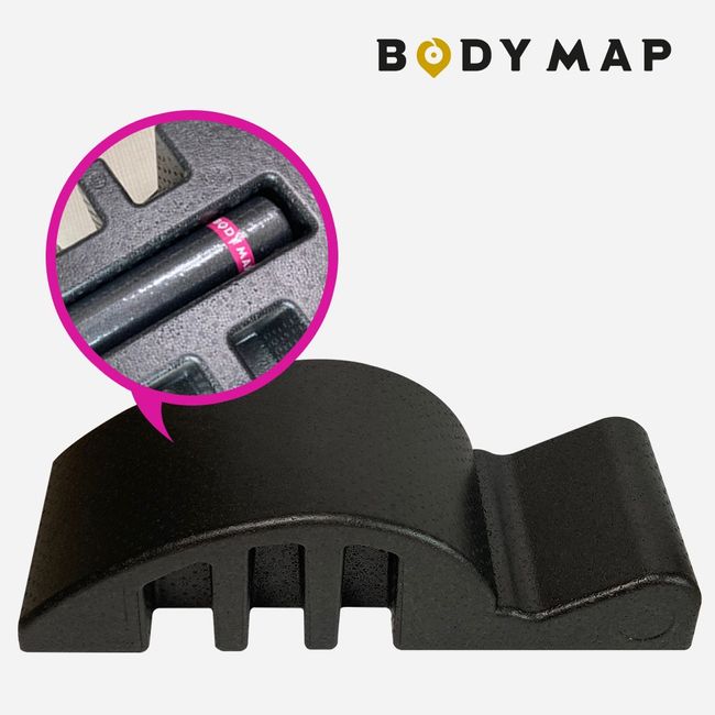 Body map spine corrector foam roller integrated, spine corrector 1 pc, black