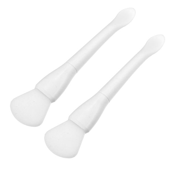 VOCOSTE Silicone Mask Brush Mask Application Brush Soft Silicone Brush White Pack of 2